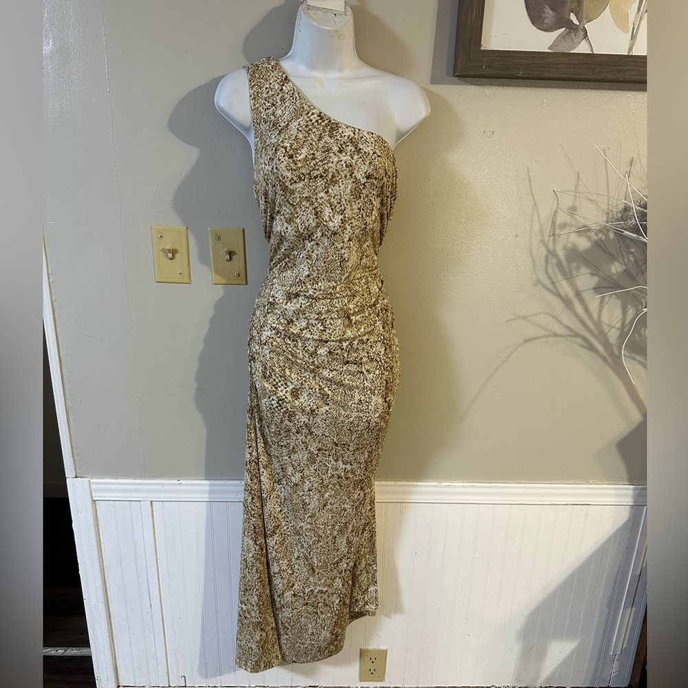 Tommy Bahama One-Shoulder Maxi Dress in Brown